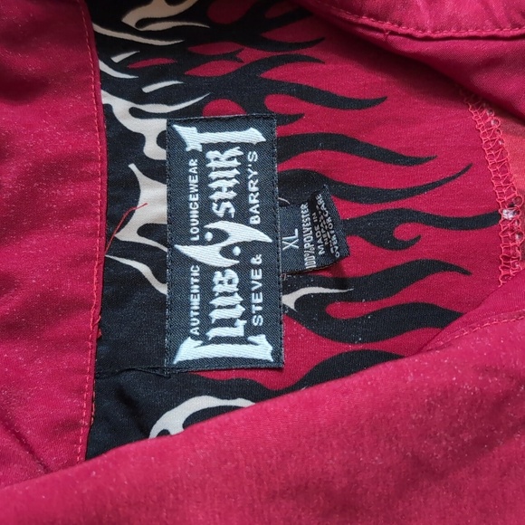 Vintage Y2K Steve & Barry’s Skull and Flames Club Shirt Size XL Flavortown - Picture 2 of 7